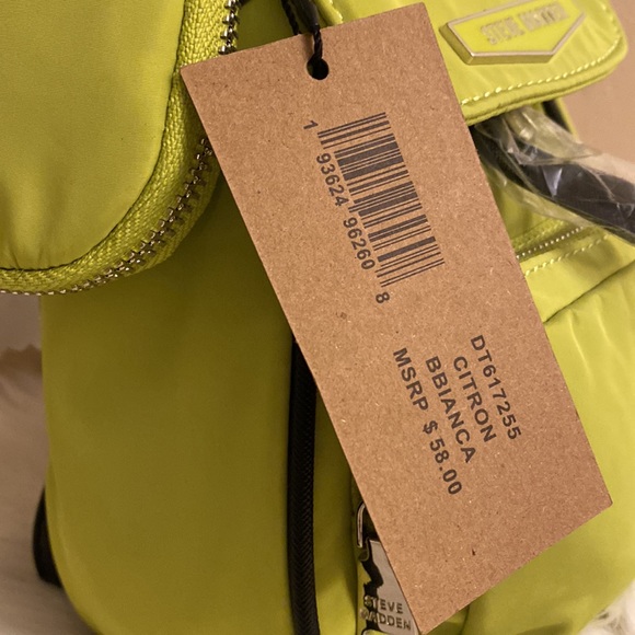NWT Steve Madden Small Neon Green Mini Backpack - Picture 11 of 15